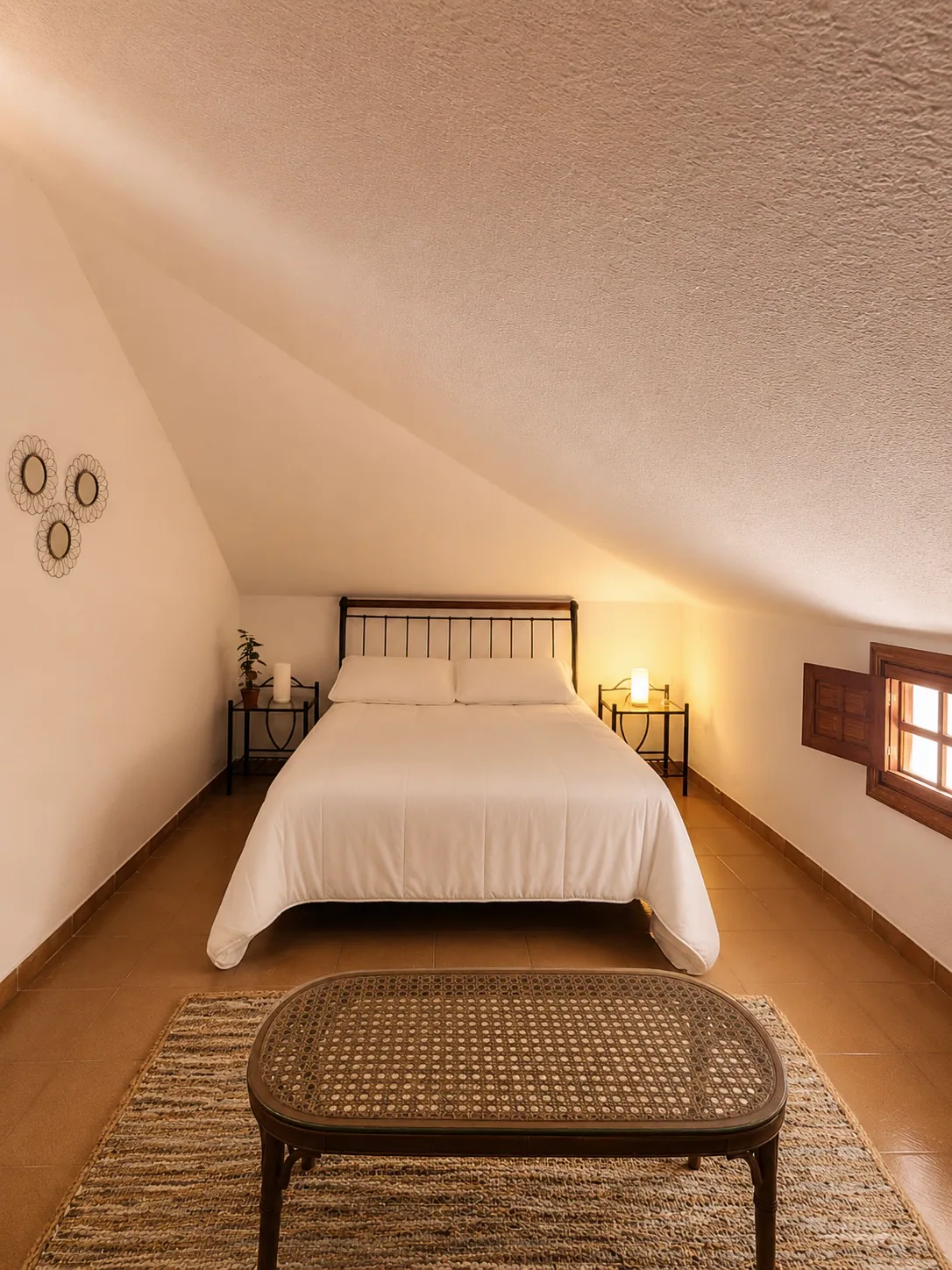 Dormitorio doble con luz natural